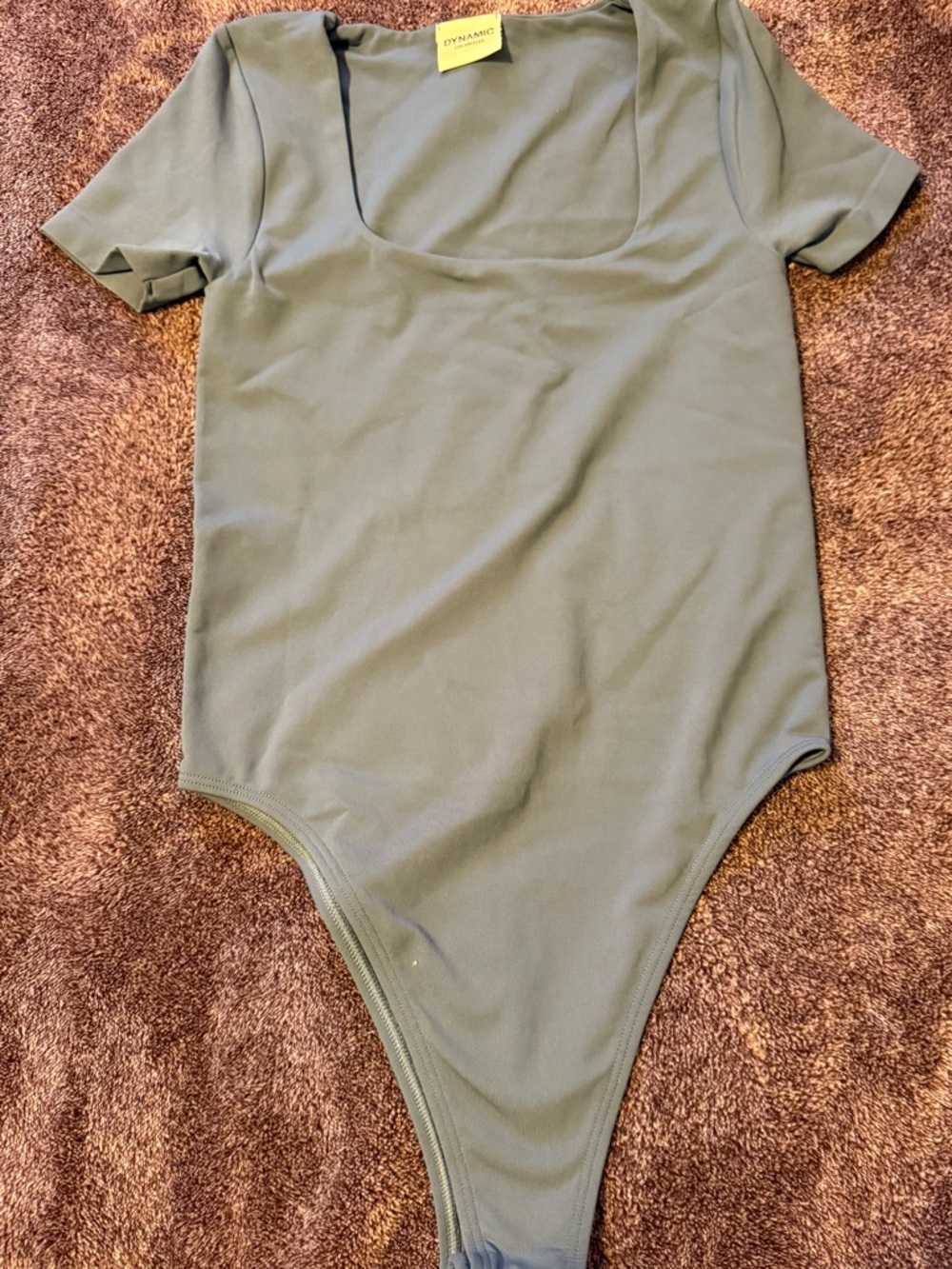 Dynamic women's blue bodysuit size medium soft stretchy spandex material